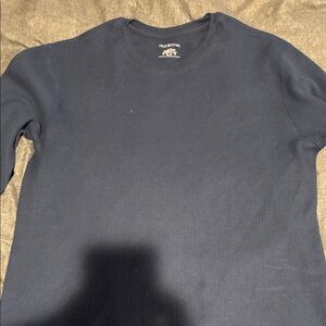Fruit of the Loom Men's Navy Long Sleeve Tee